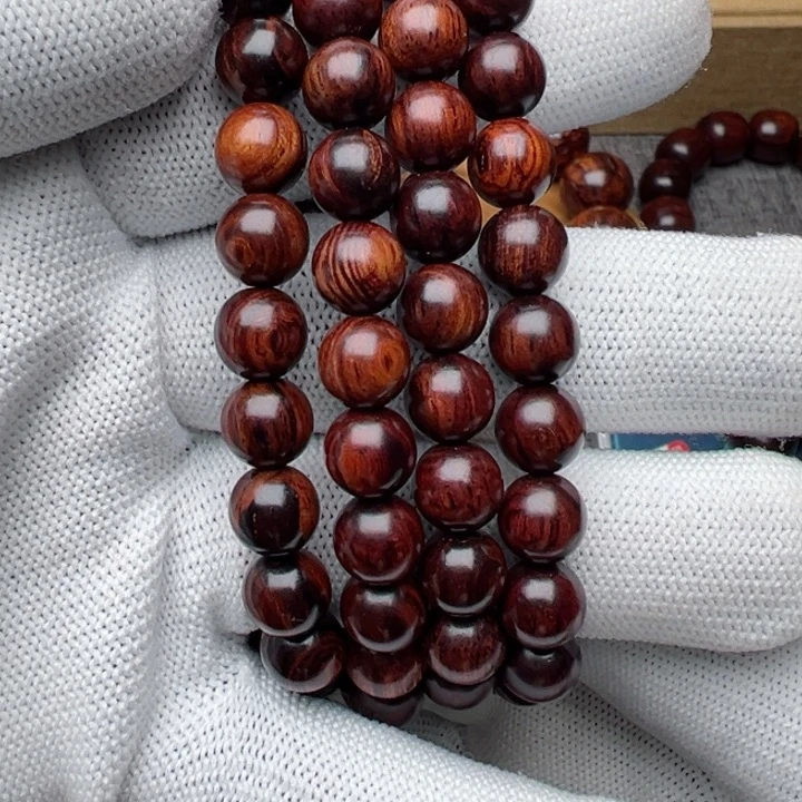 木海南红降0.8单圈手串