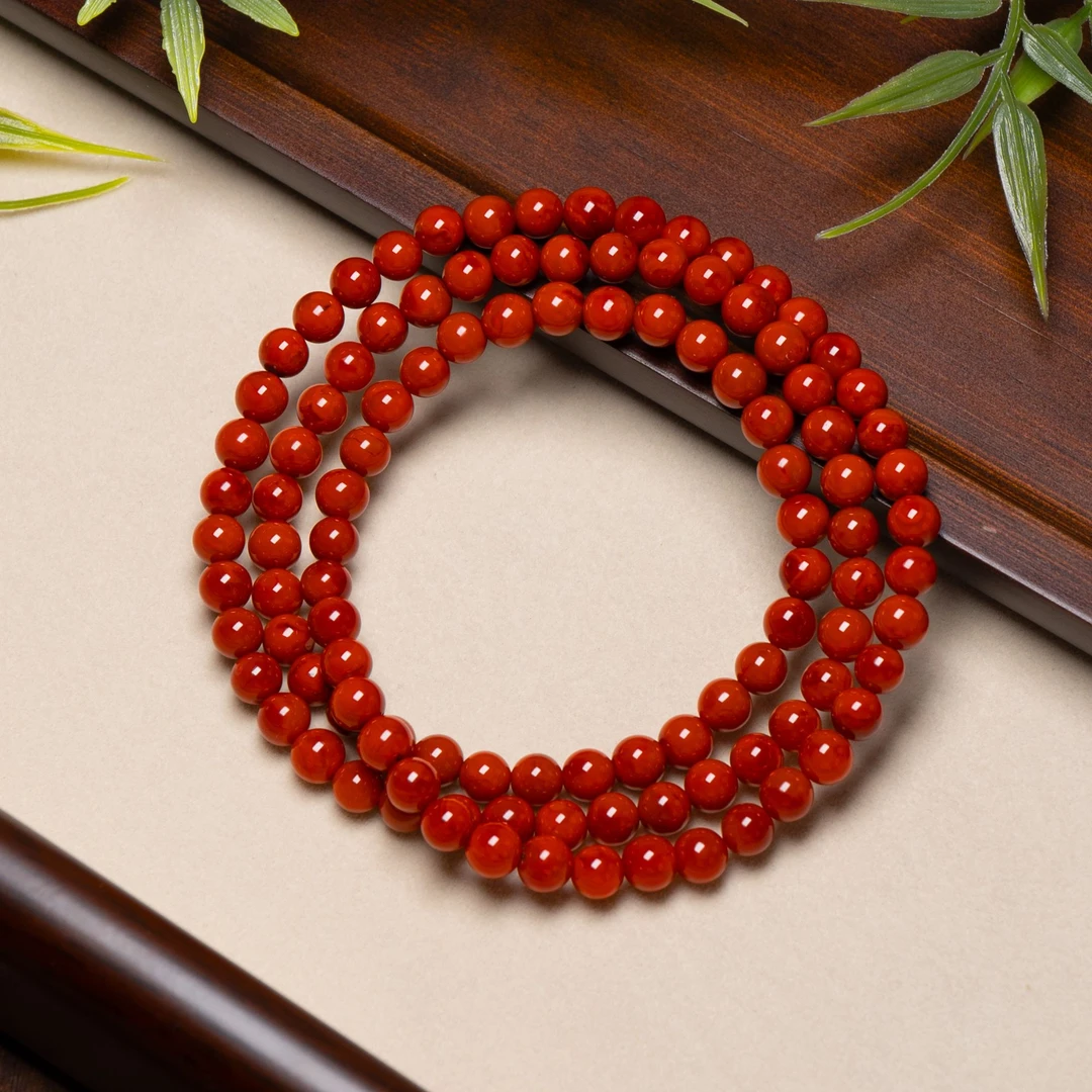 瓦西南红火焰多圈项链6.5mm【承禧百分百原矿】FH 9155多样性其一