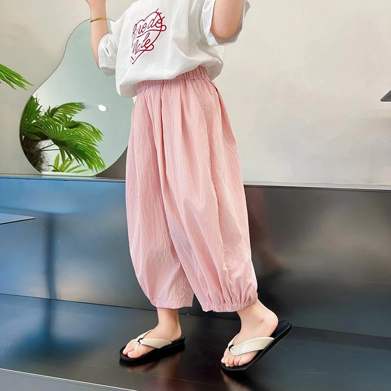 新品巴拉巴拉女童夏季防蚊裤2025新款儿童宽松运动裤洋气女孩夏装