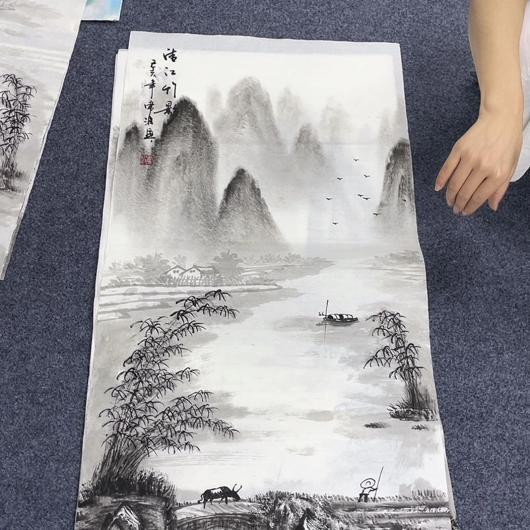 国画作品小姐姐放漏…