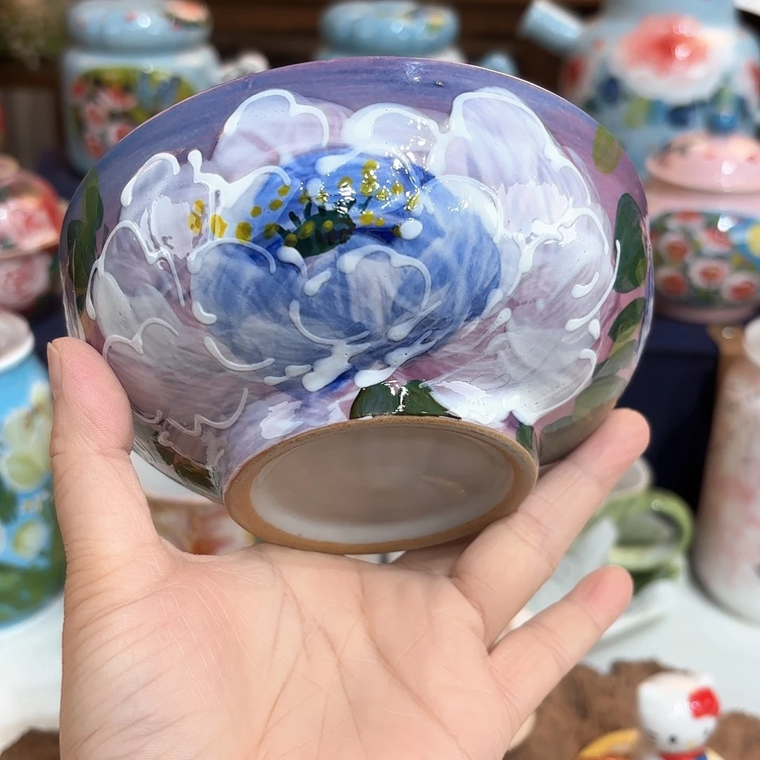 景德镇手绘高温釉下彩陶瓷茶具