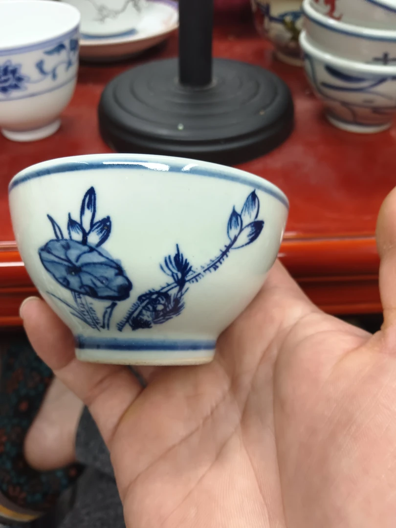 景德镇民窑麻仓土主人杯容量80