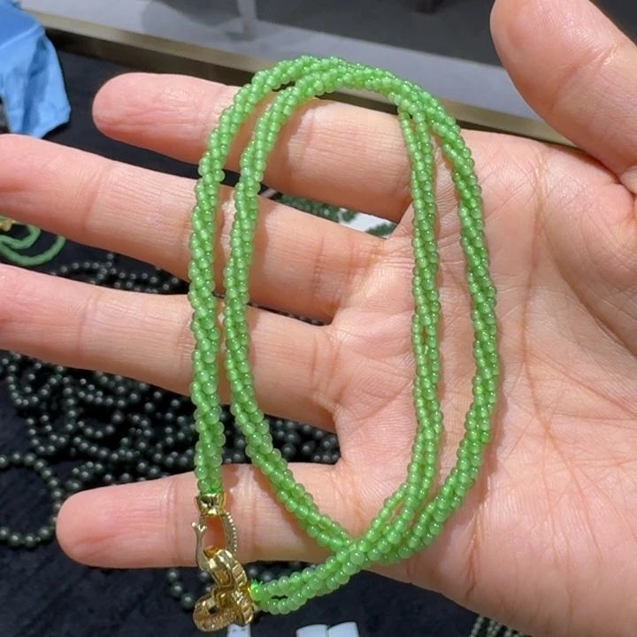 和田玉未镶嵌颈饰碧玉项链TZ多样性拍一发一