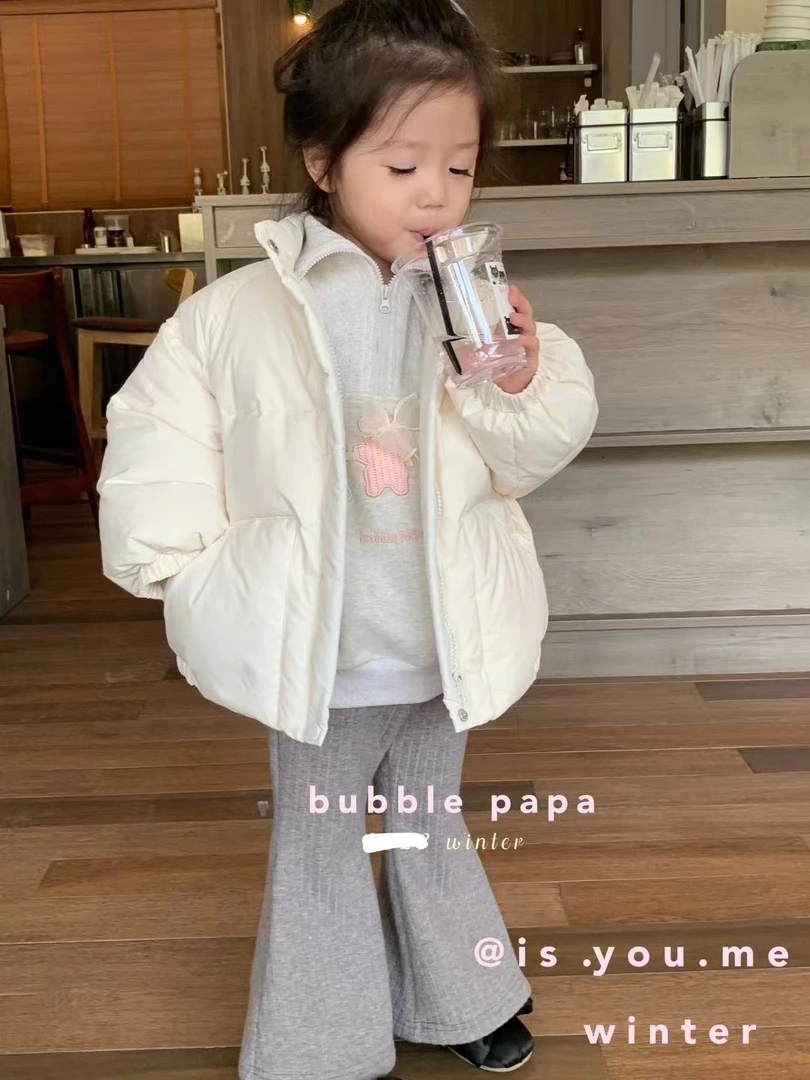 杜邦三防羽绒服男女小童中性风立领年货新款休闲