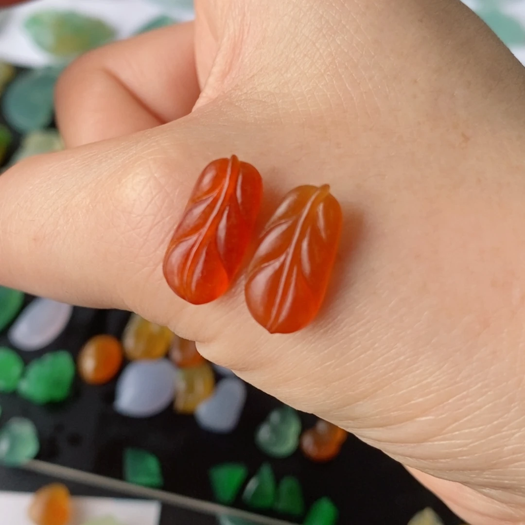 定制翡翠未镶嵌树叶