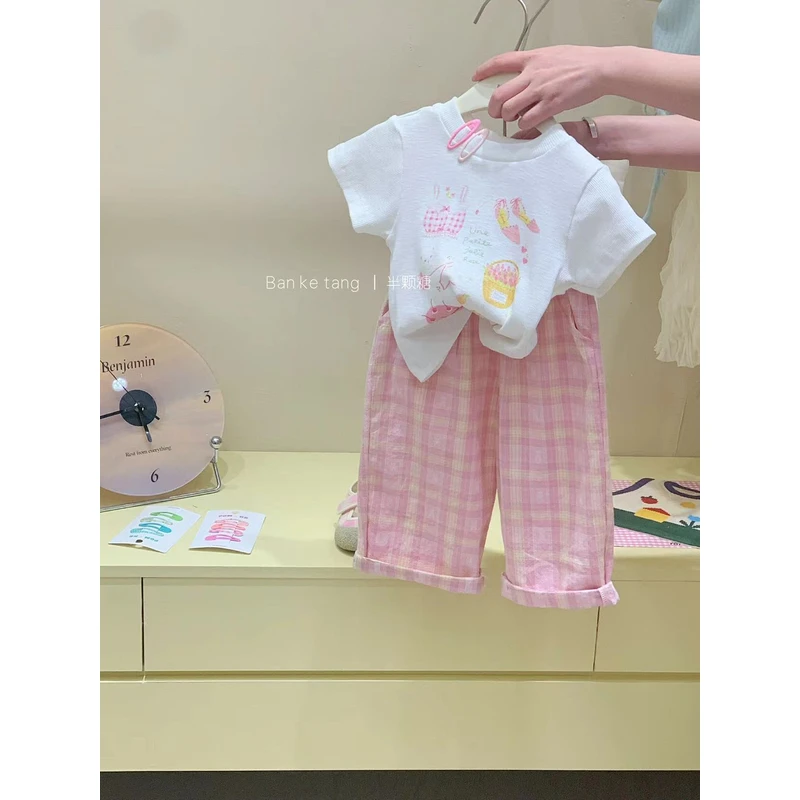 【清仓 no退no还】女童卡通短袖上衣2025春夏新款韩版童装51020