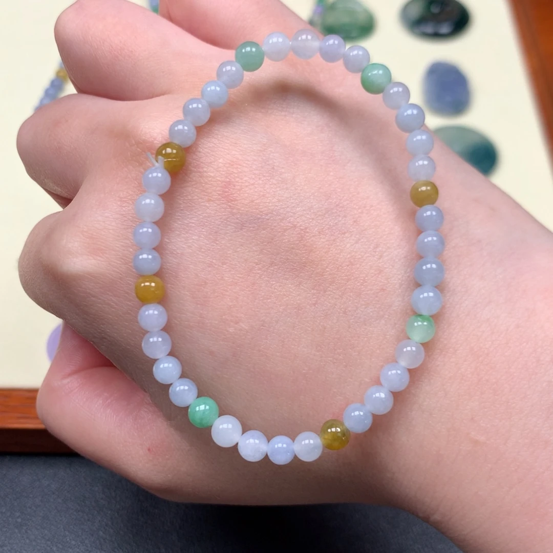 翡翠未镶嵌颈饰多宝手串