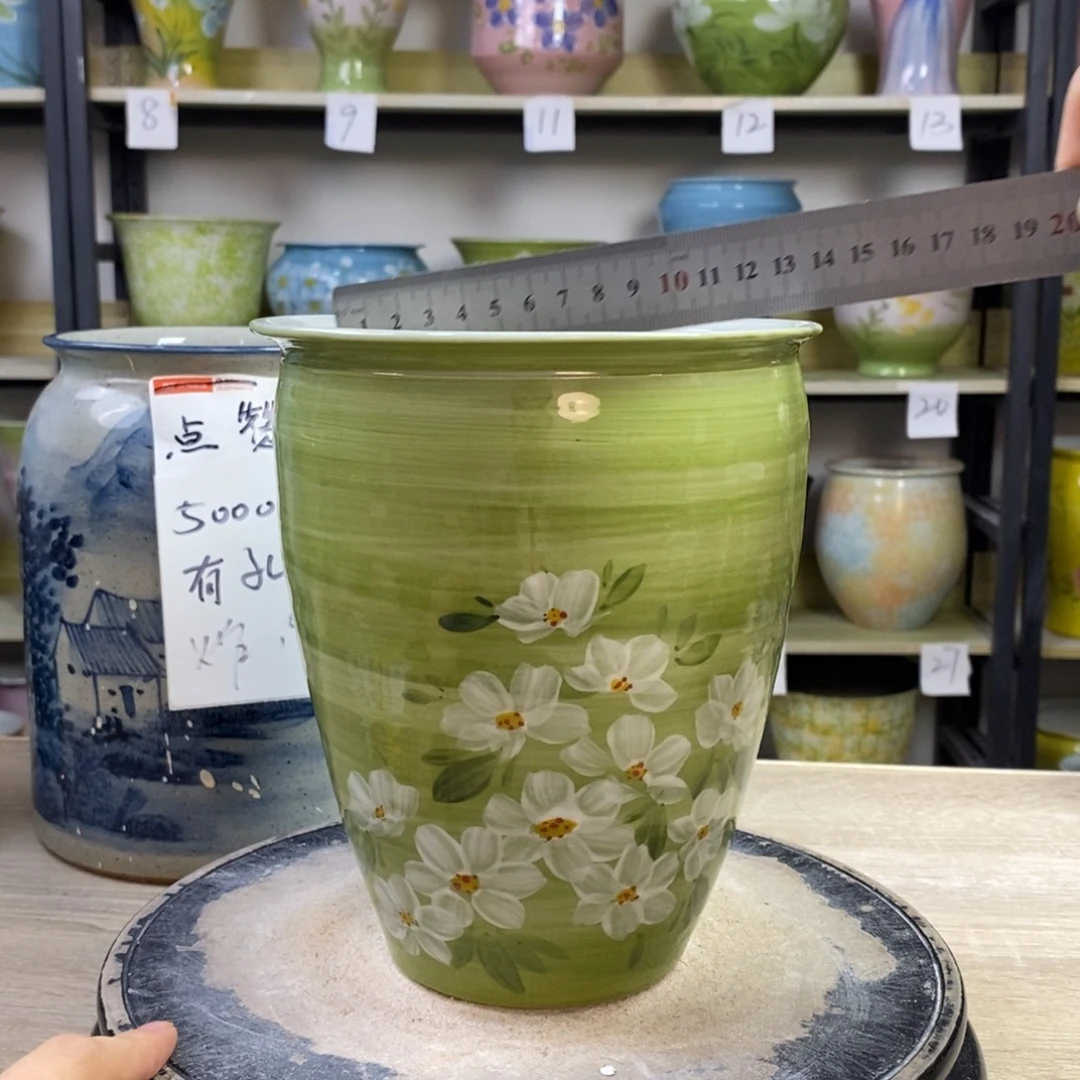 景德镇手工手绘陶瓷花盆