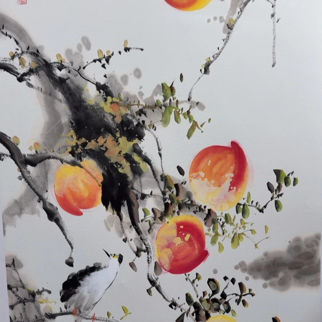 国画纯手绘山水花鸟作品