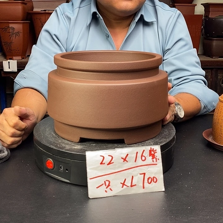 紫砂花盆货号一只XL700