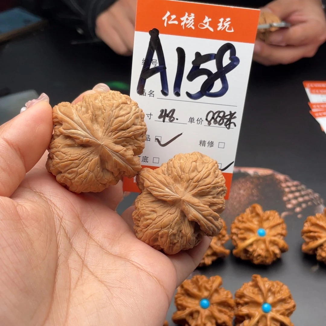 拽***调文玩核桃把件48尺寸红锦鲤