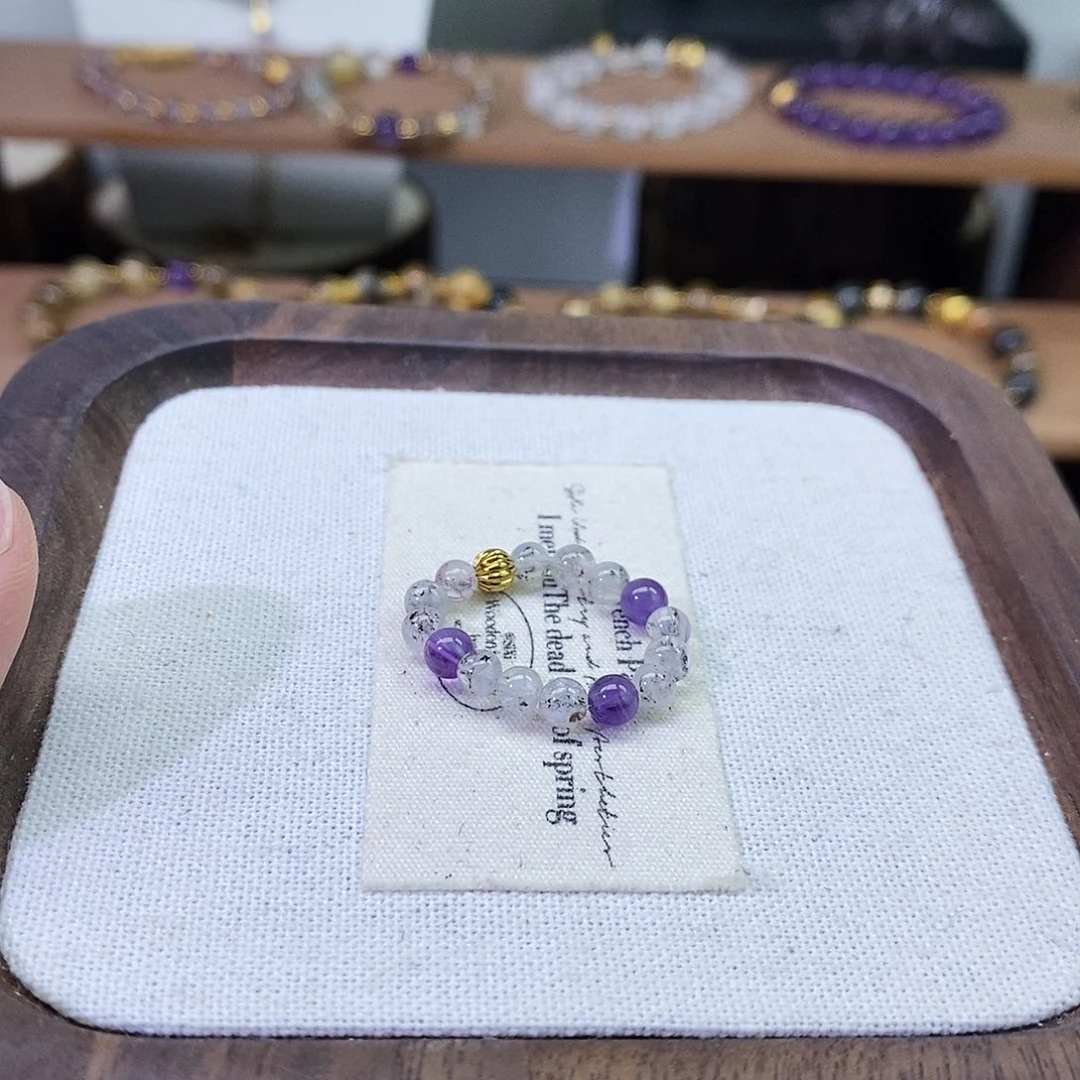 戒圈水晶未镶嵌超七戒圈