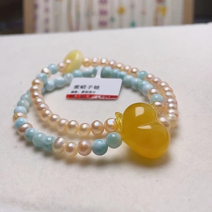 蜜蜡未镶嵌裸石蜜蜡手串