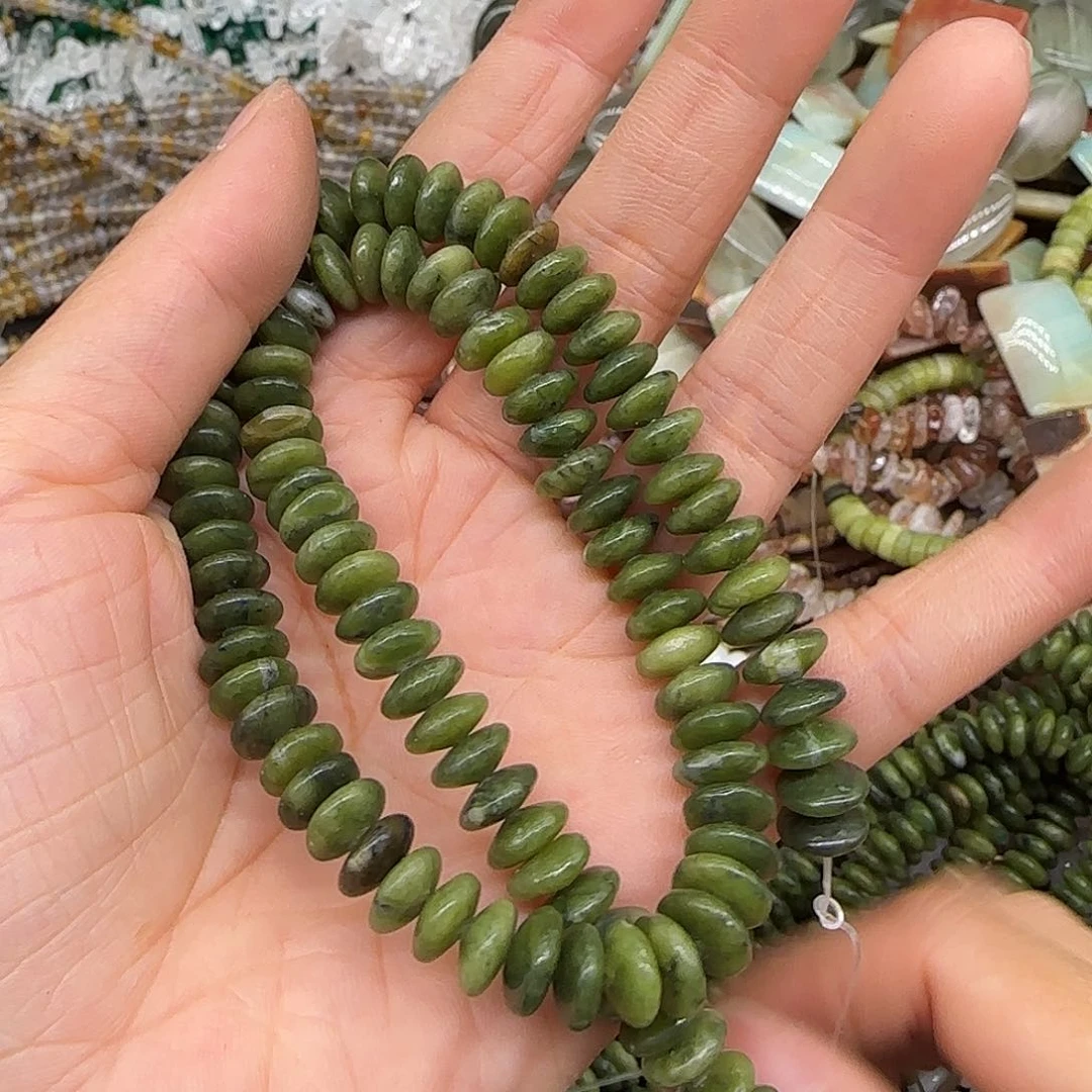 玛瑙/玉髓合金珠宝半成品南方玉8mm一条飞碟