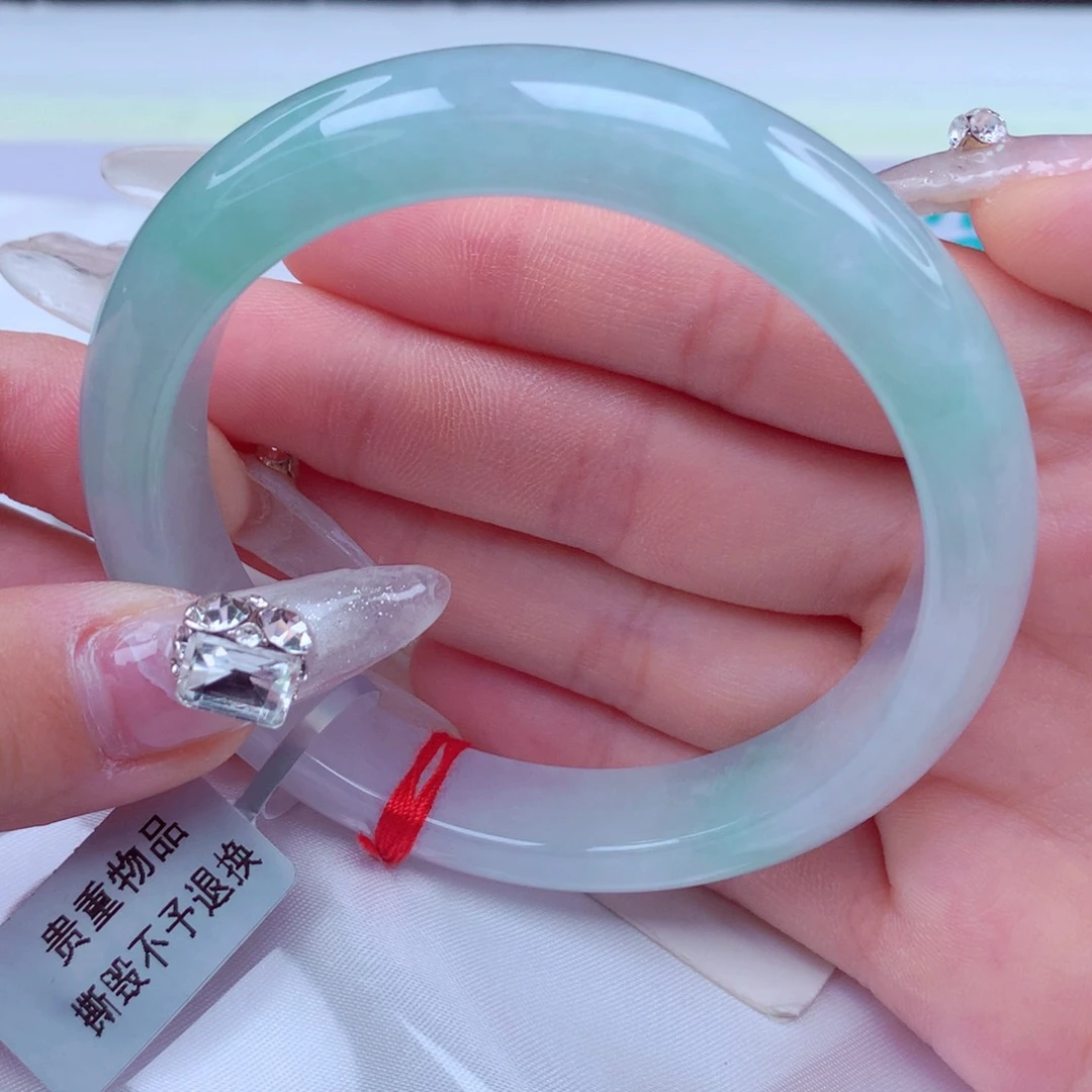 翡翠手镯未镶嵌天然缅甸翡翠A货手镯 23号