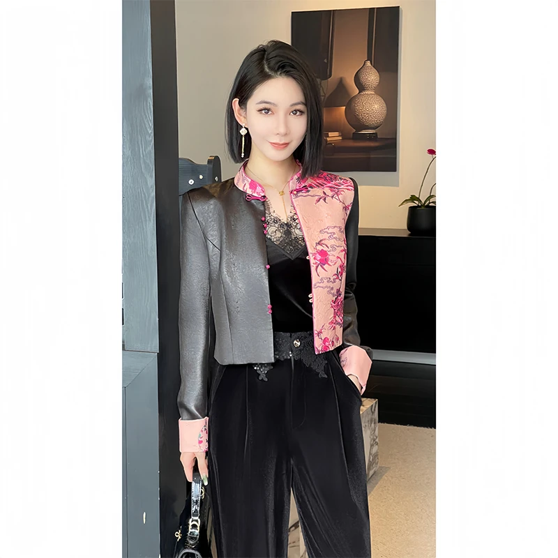 格娜2025秋季新款原创设计女款外套小众别致百搭外套洋气裤子套装