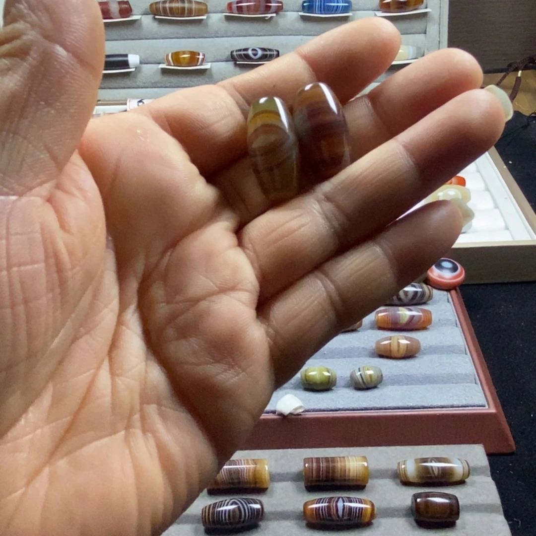 白***想玛瑙/玉髓合金珠宝半成品