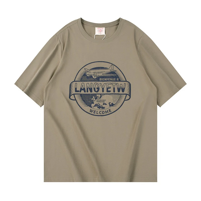 男磨毛运动T恤涂鸦篮球短袖T恤t恤复古美式潮流运动男士印花