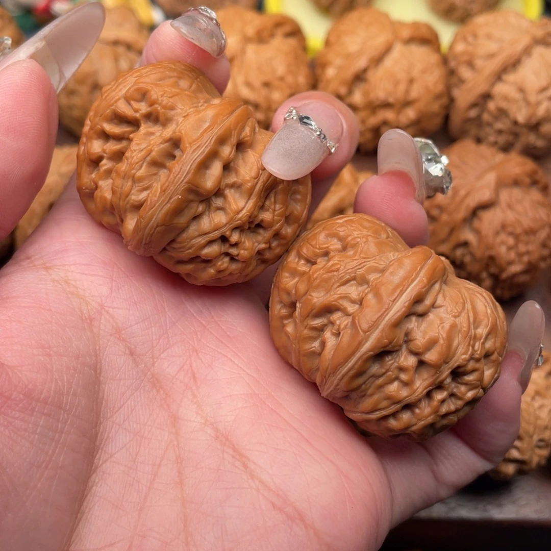 文玩核桃把件我**艺粗棱，平谷元宝40