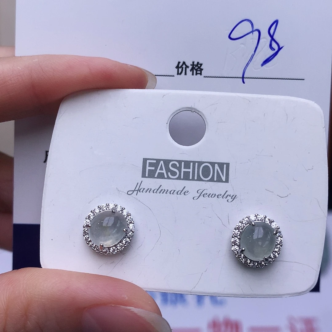 翡翠戒指银S925镶嵌169