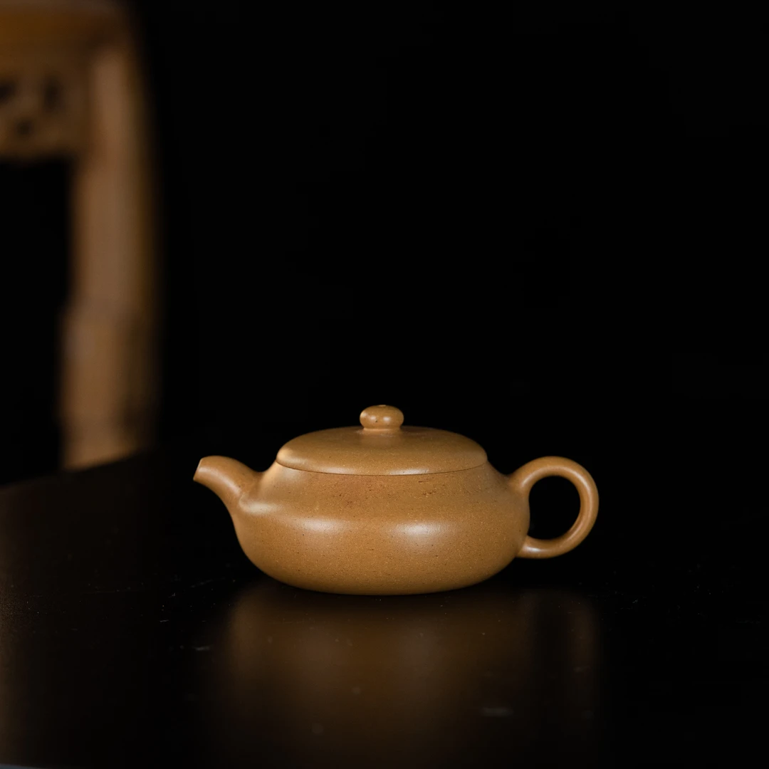 【砂界传家】玉盘 王景制 全手工 黄金段 150cc 紫砂壶