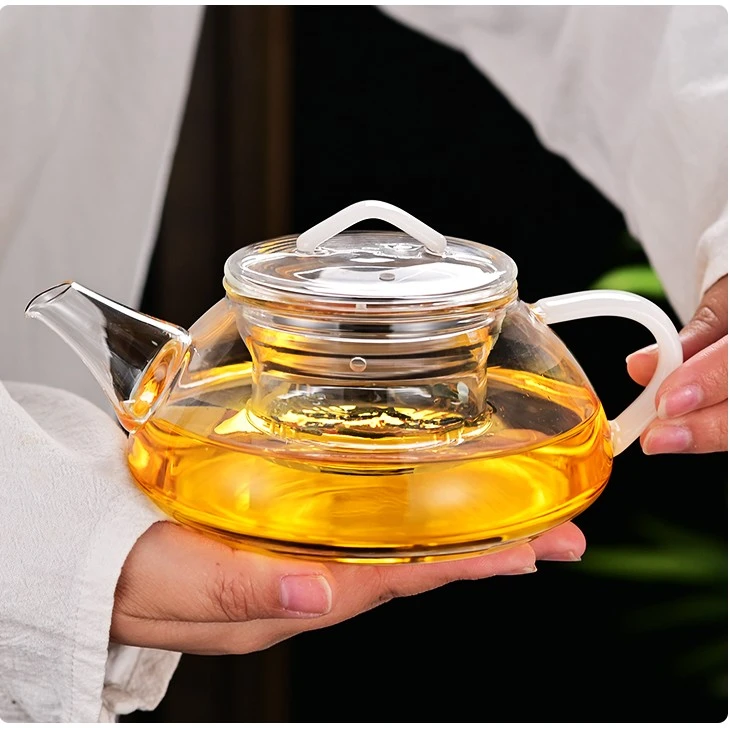 茗言佳具耐热玻璃茶壶可加热加厚泡茶器带过滤花草茶具家用煮茶壶