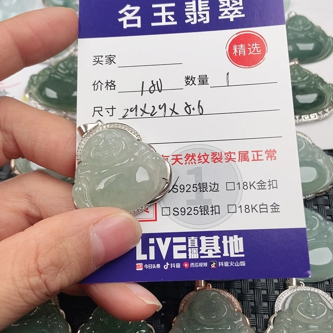 翡翠银S925镶嵌颈饰