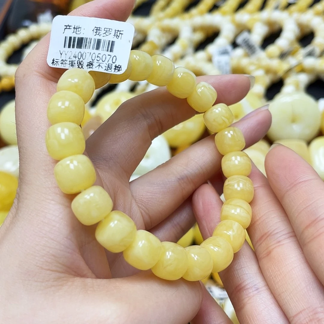 未镶嵌蜜蜡裸石老型手串10mm福利