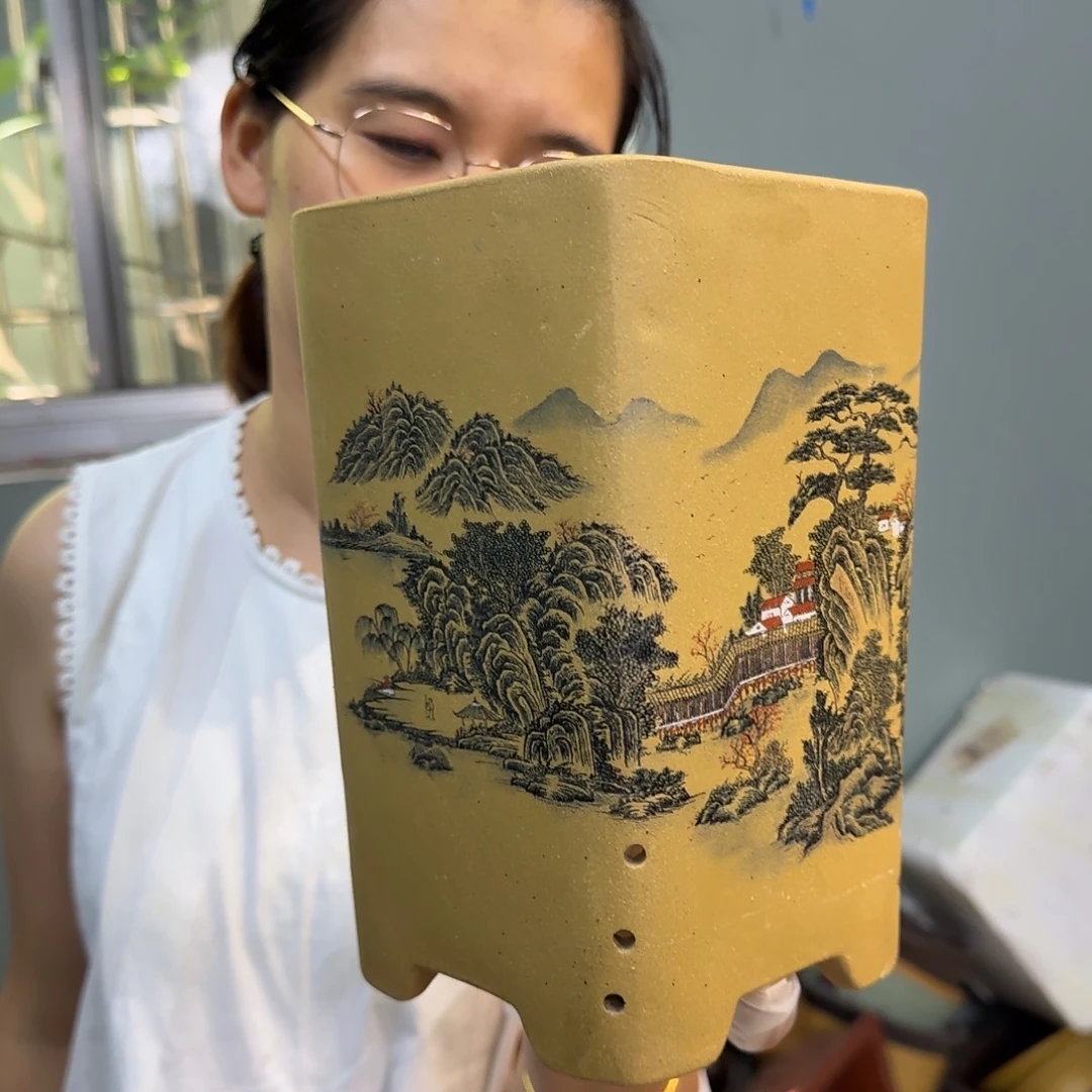 紫砂花盆紫砂口径14