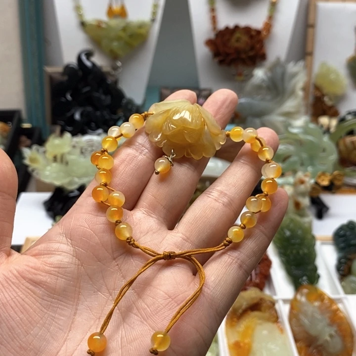 未镶嵌蛇纹石玉手链