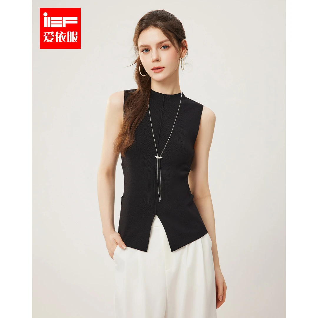 IEF/爱依服2025春季新款韩版简约纯色时尚小众设计气质感修身背心