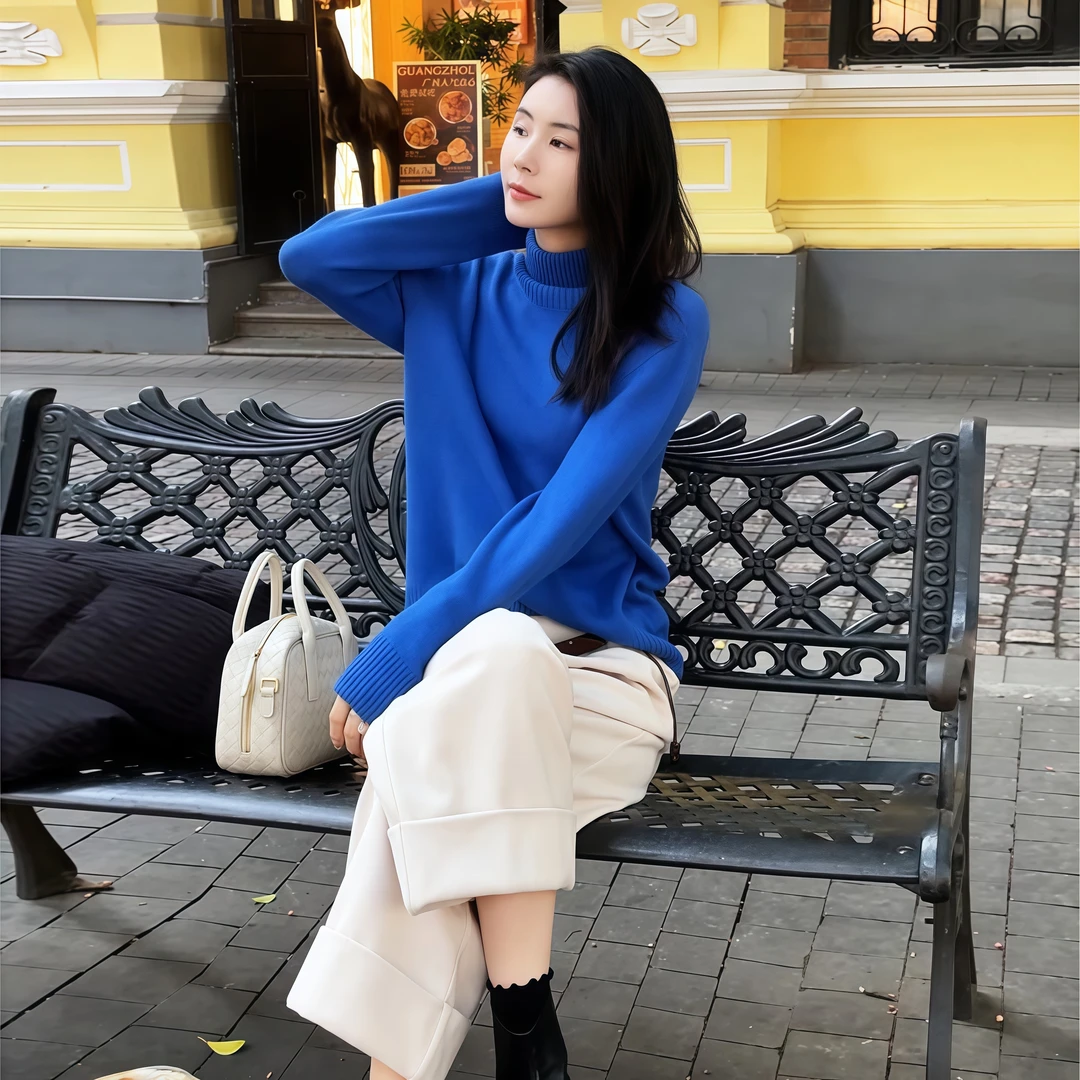 【色彩乐章】Mayya Plus麦芽定制款100%绵羊毛高领百搭毛衣32547582