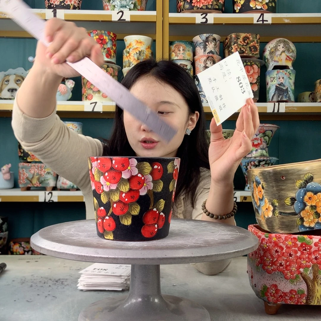 胡***等陶景德镇手工花盆803