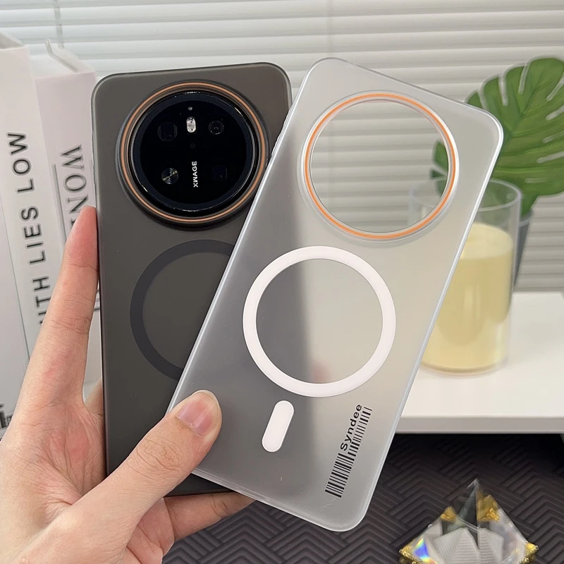 适用华为mate70手机壳半透磨砂mate70pro全包防摔磁吸超薄保护套