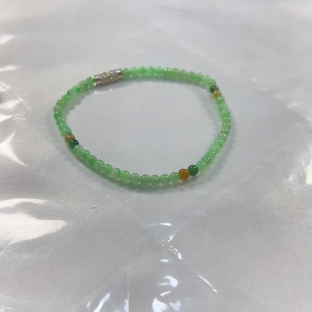 未镶嵌手串翡翠翡翠小米珠串
