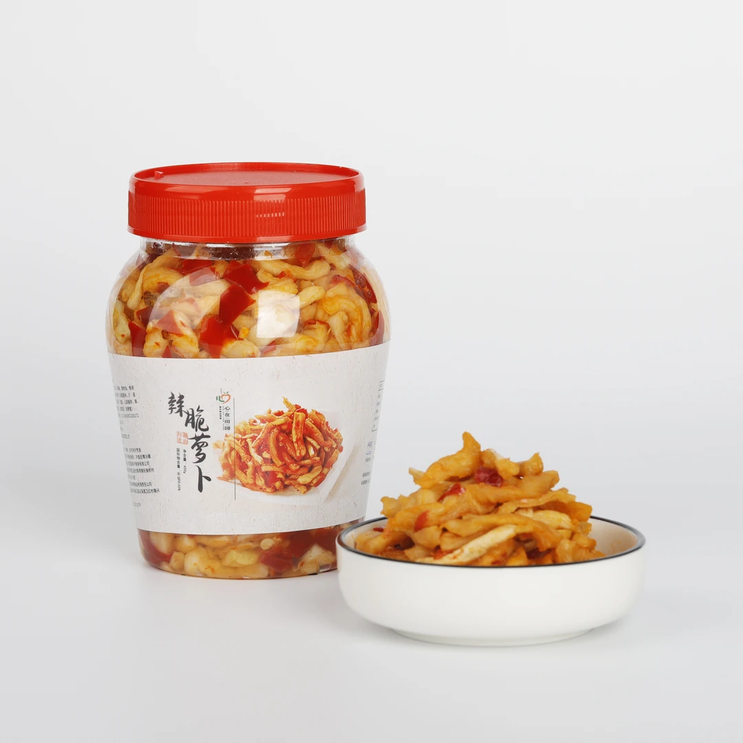 心在田园辣脆萝卜干湖南特产农家自制咸菜450g*2罐下饭菜腌酱菜