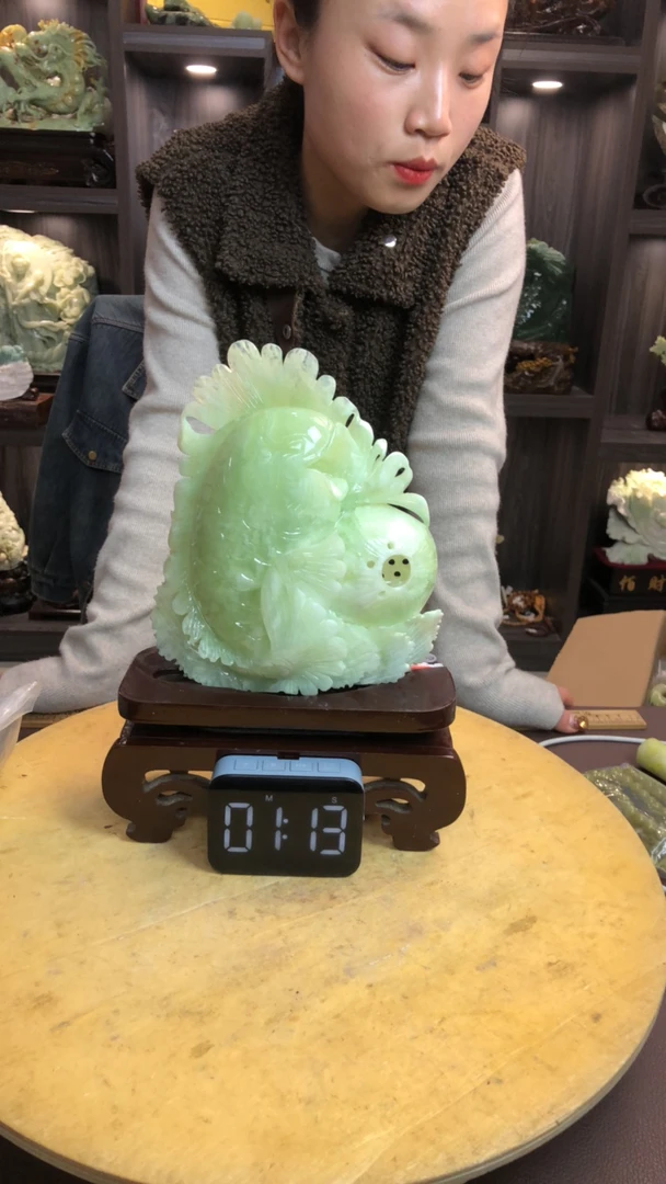 蛇纹石玉（覆膜）摆件原创作品。158