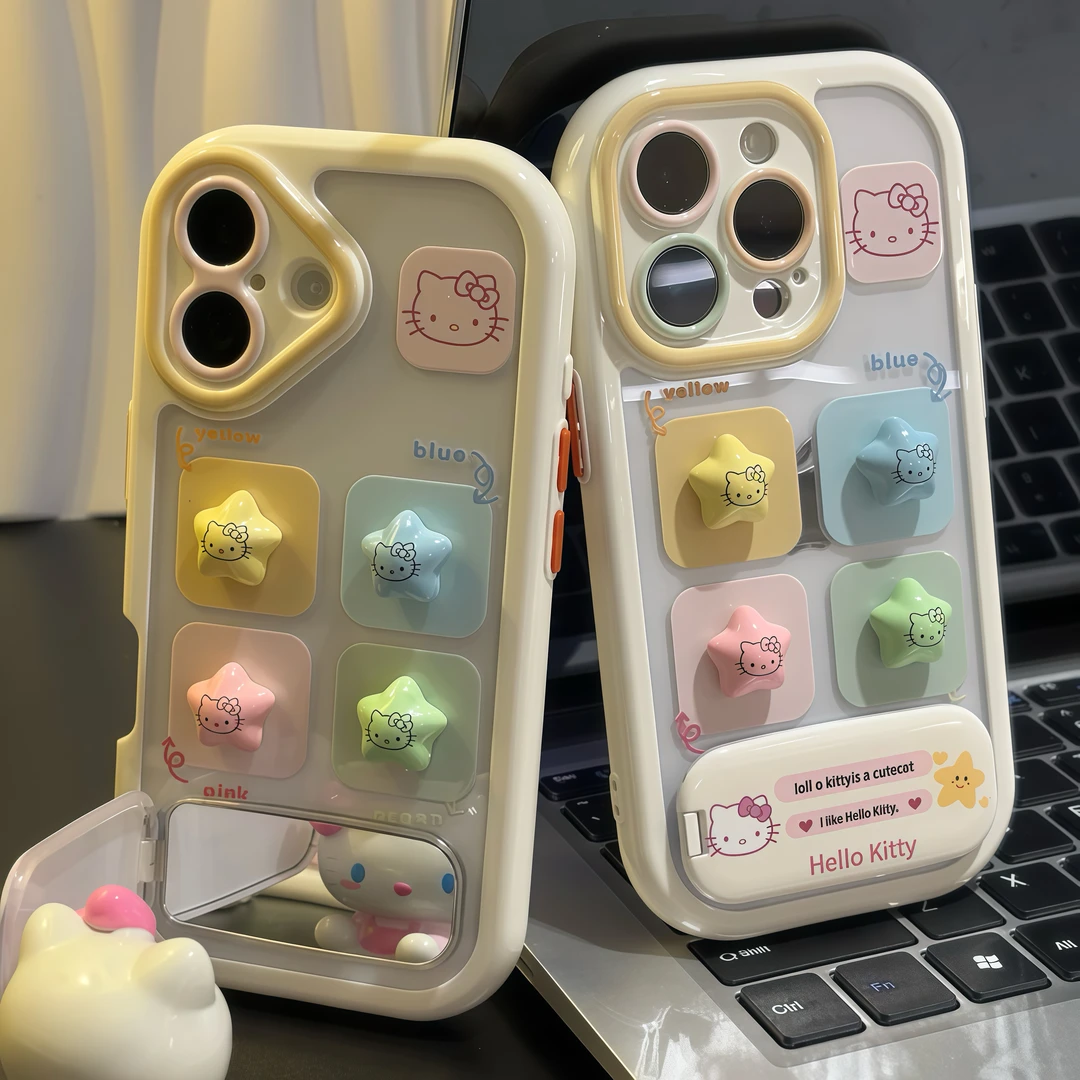 星星KT支架适用苹果16手机壳iPhone15小米14套13vivoppo华为p70女
