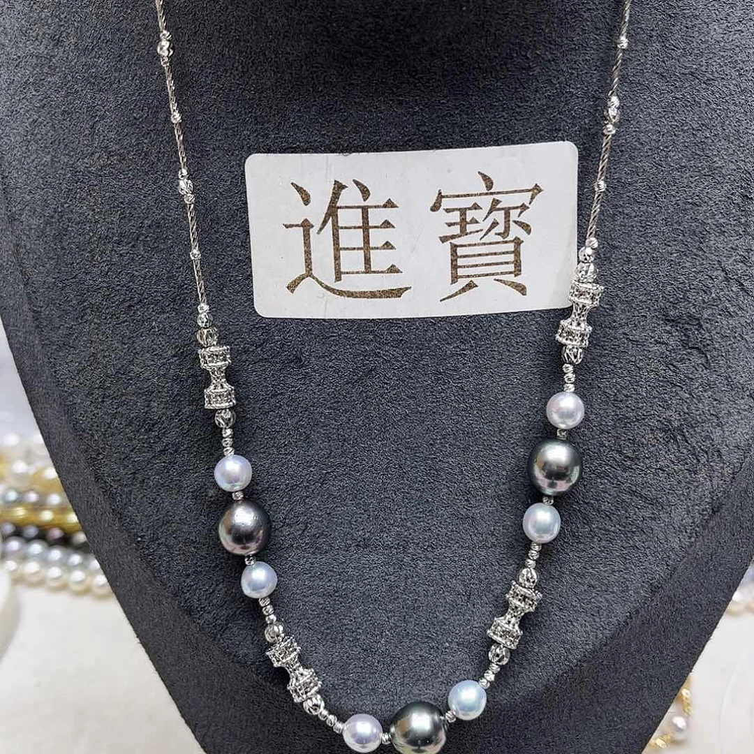 颈饰银S925镶嵌海水珍珠