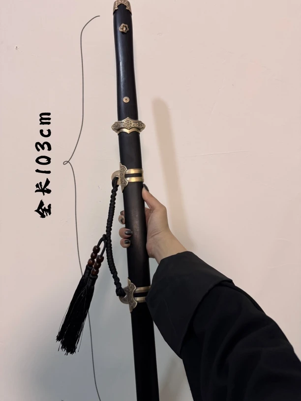 【小赵·定制】龙凤檀唐横刀dc53超镜面