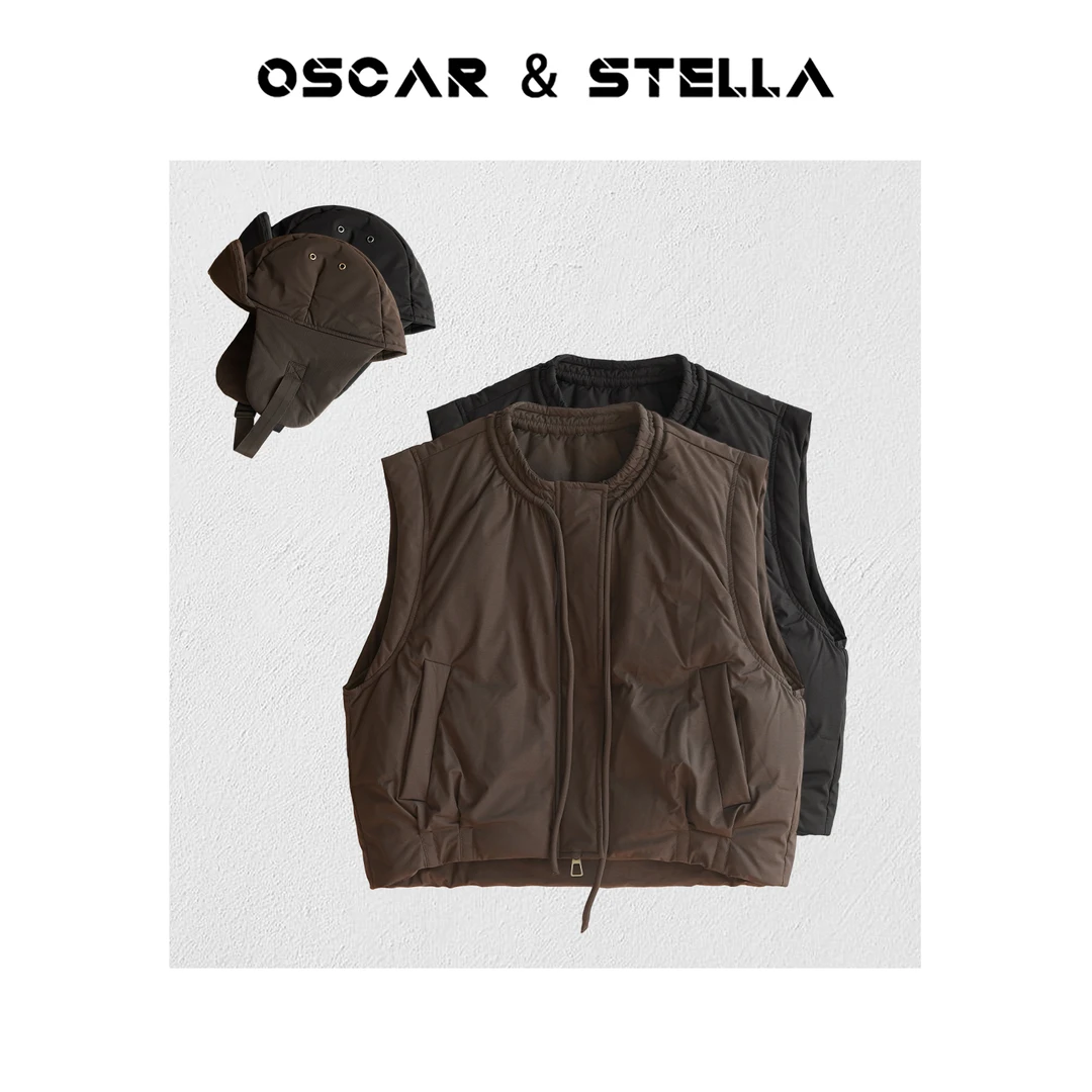 OSCAR&STELLA【小面包】白鸭绒两件套无袖圆领马甲羽绒服314-92868