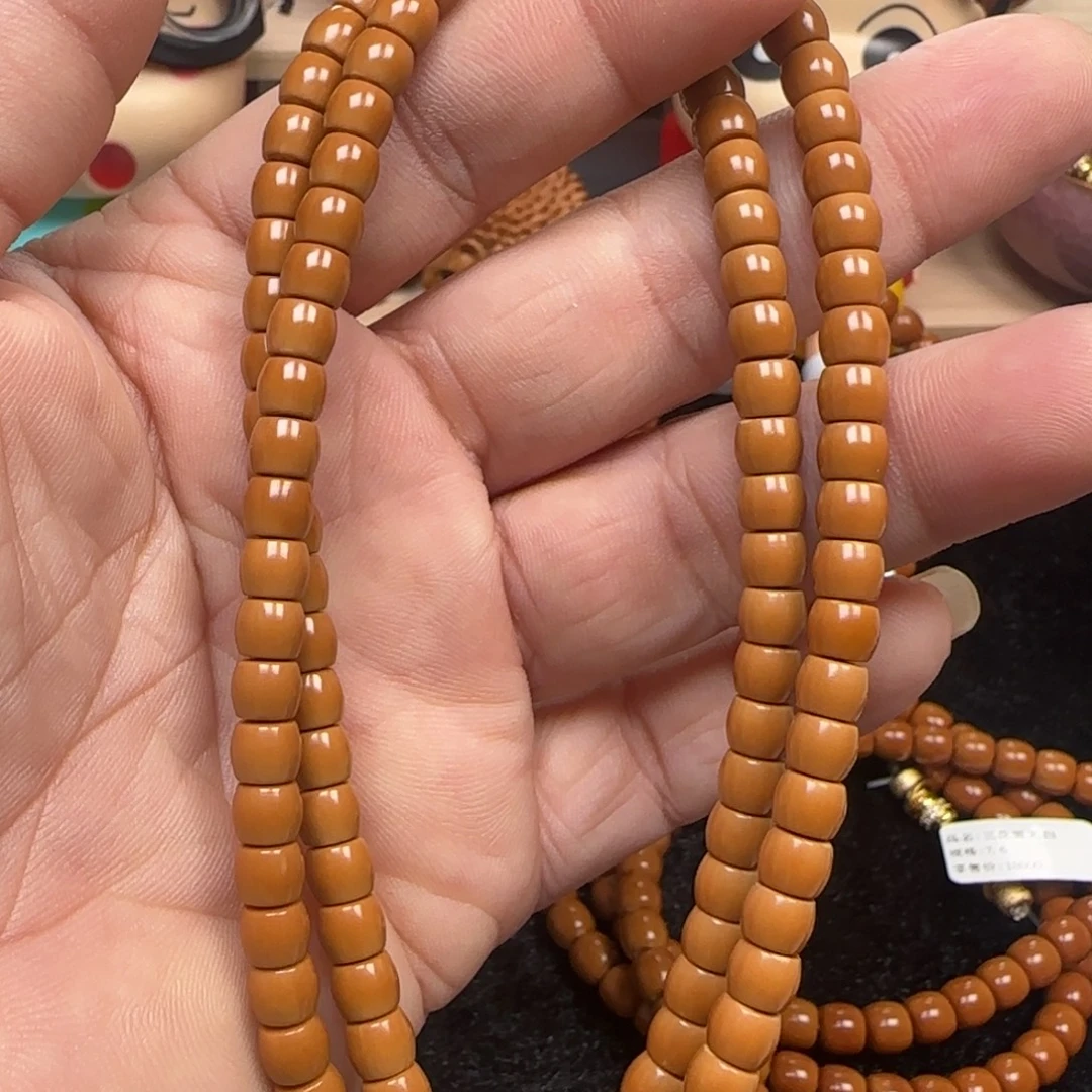 手串橄榄核老挝脖挂三花无白直切6.1