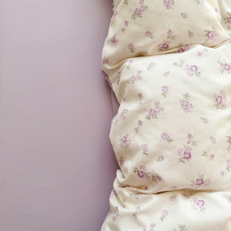 2025新款针织双层纱四件套床单被套法式小清新印花学生宿舍单人