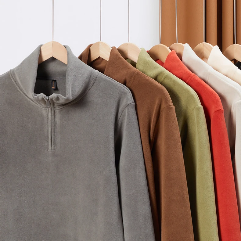 稻草人双面奥立绒半拉链400克立领卫衣男女秋冬新款保暖抓绒衣情