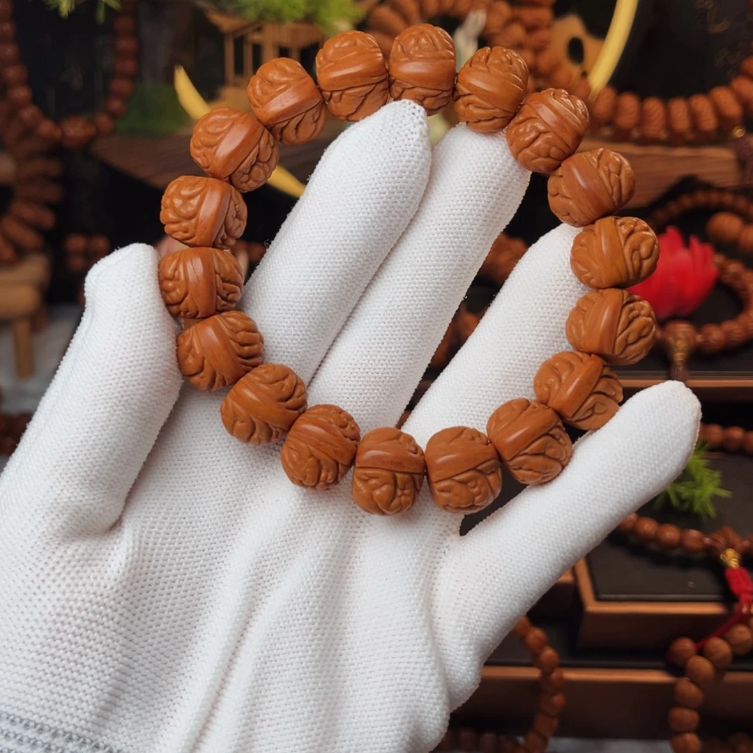 吊坠桃核17荔枝手串