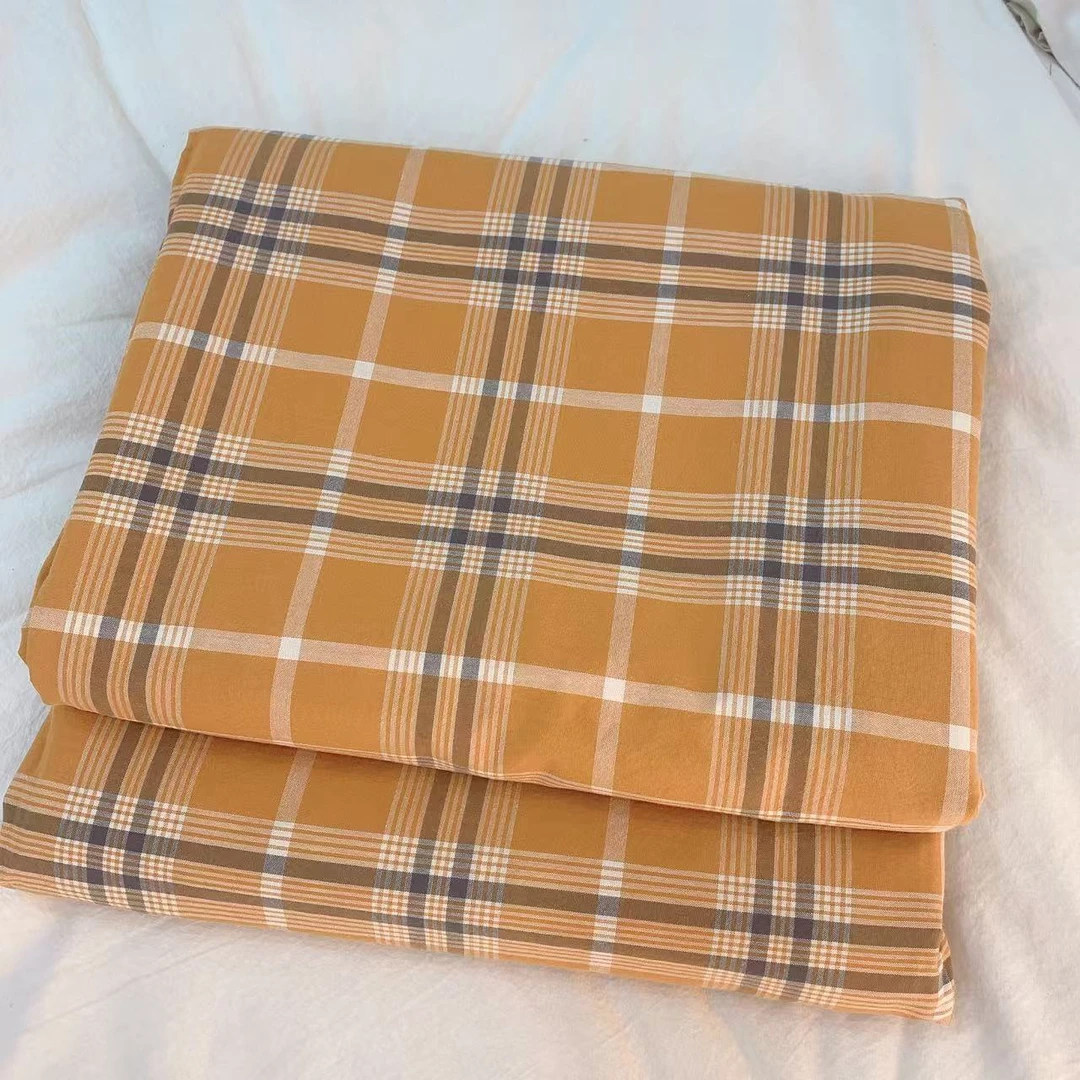 【暖阳黄】A类母婴全棉精梳棉单人色织水洗棉被套被罩