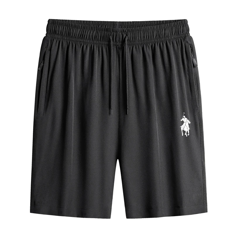 2025年夏季爆款冰丝速干短裤休闲运动五分裤高弹个性大码白标男裤