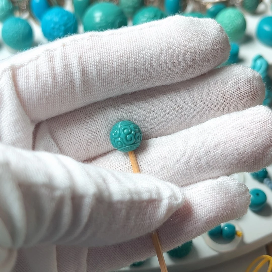 风***叶绿松石未镶嵌配饰