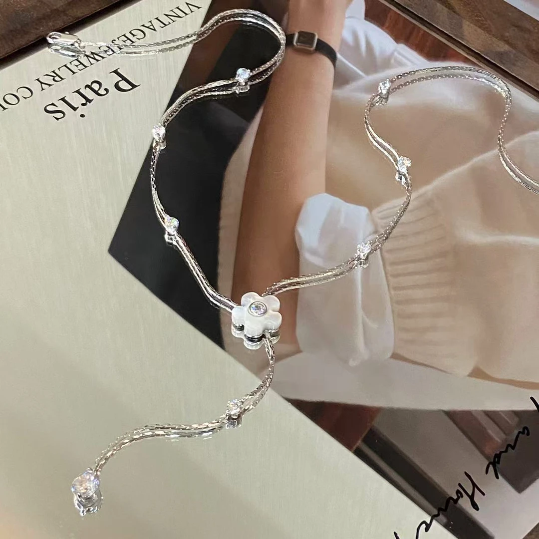 （T)镀K金 栀子花小圆糖 搭配裙子项链X8268