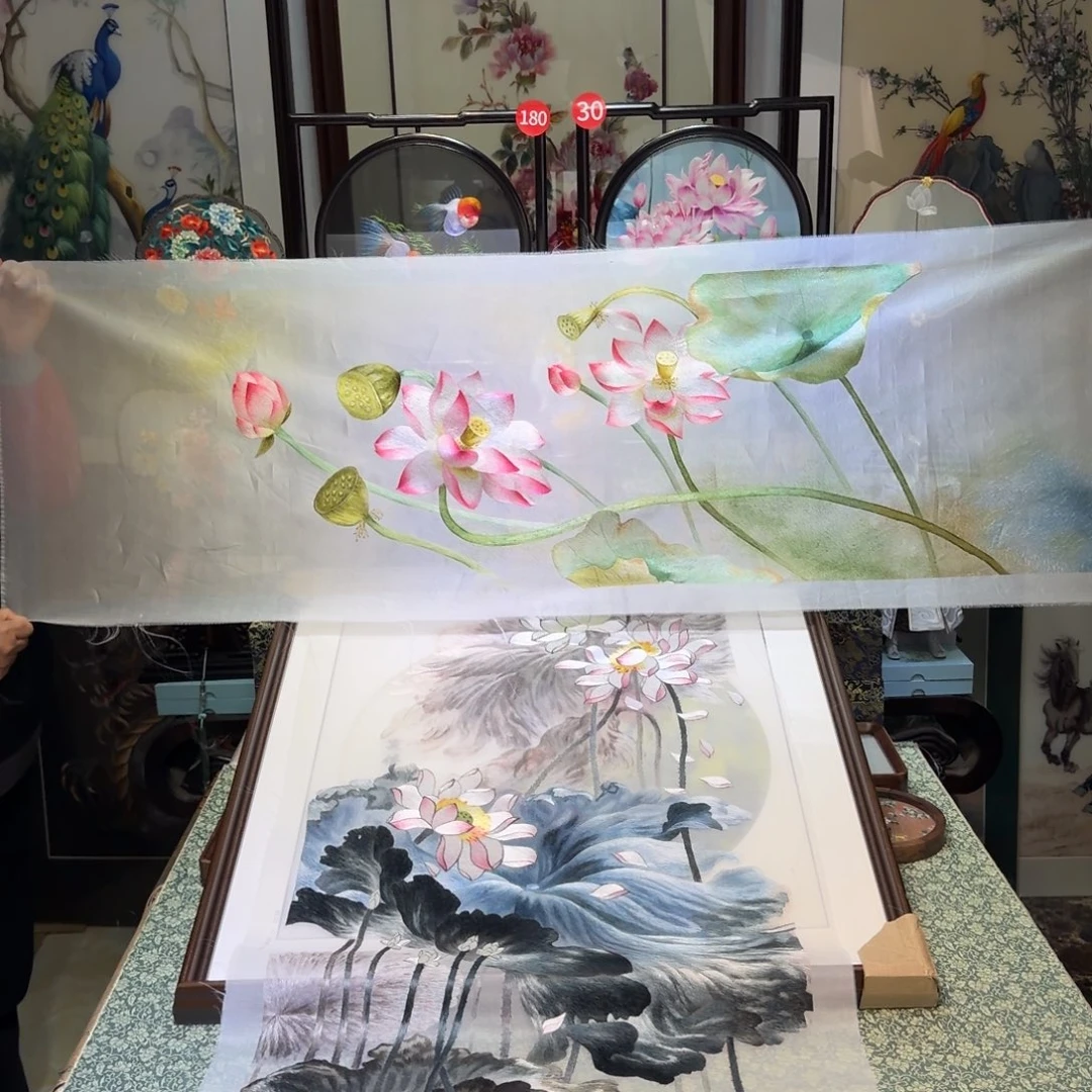 刺绣手工苏绣工艺绣片单面